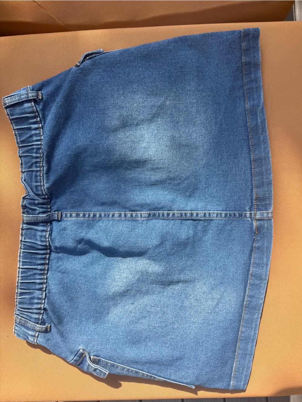 Classic Blue Denim A-Line Skirt
